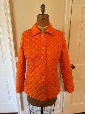 Christian Siriano C. Wonder Quilted Orange gold Button-Front Jacket